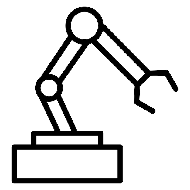 Vektorikon for industrirobotbillede. Kan bruges til robotteknologi