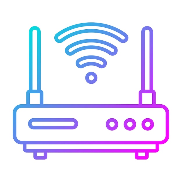 Vektorikon för trådlös router Kan användas för ikonuppsättningen Dator och hårdvara