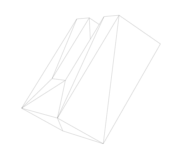 Vektorillustration af 3D-figur