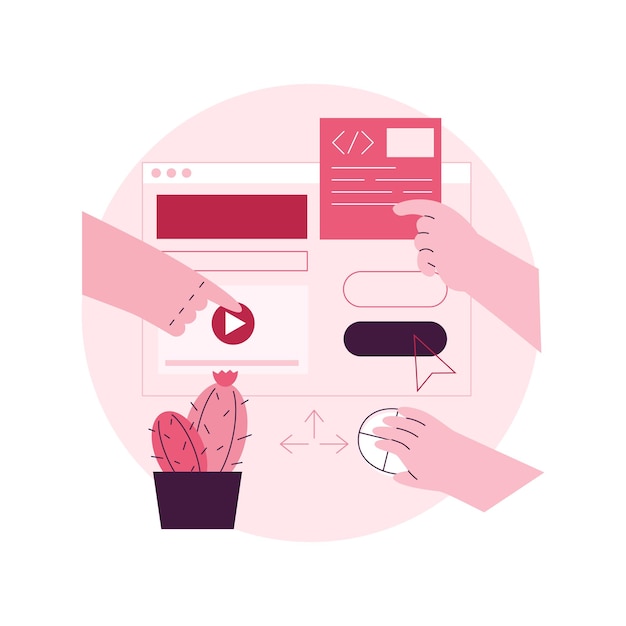 Vektorillustration af abstrakt koncept for oplevelsesdesign