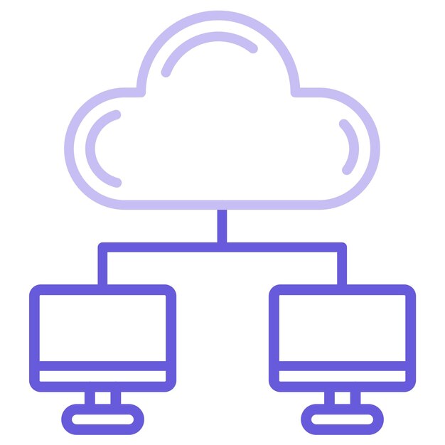 Vektorillustration af Cloudcomputing