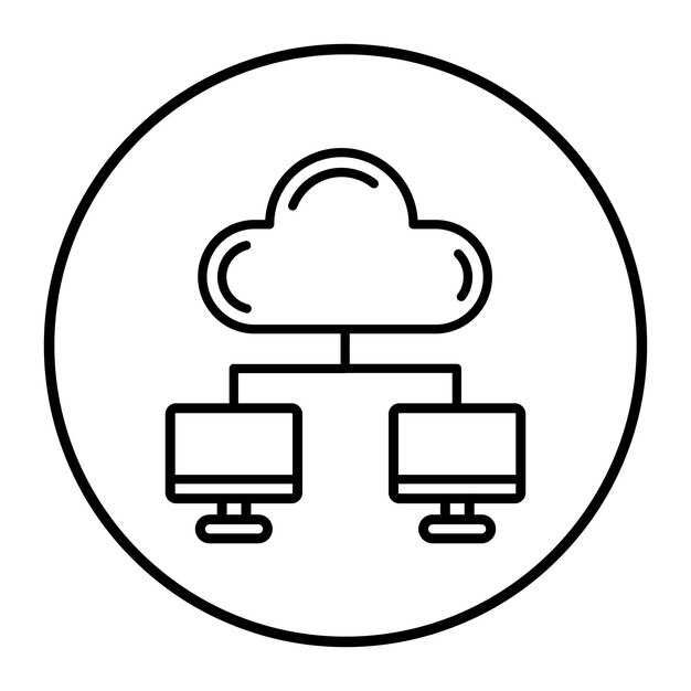 Vektorillustration af Cloudcomputing