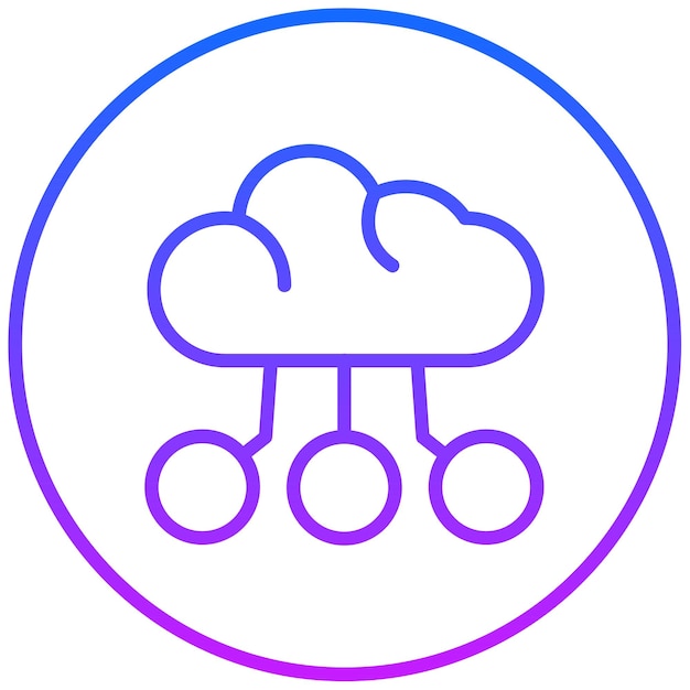 Vektorillustration af Cloudcomputing