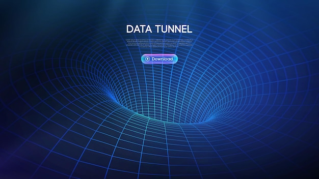 Vektorillustration af databro Trafik big data og datavisualisering Kommunikationsnetværk digital teknologi baggrund