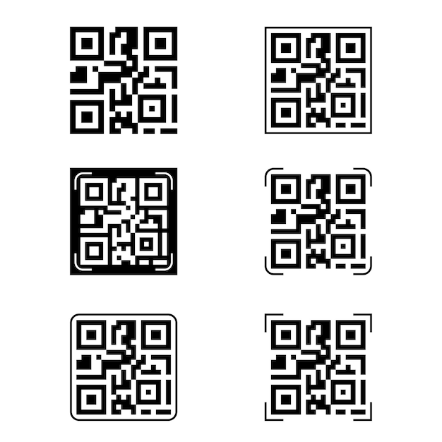 Vektorillustration af digitalt QR-kodescanningsikon isoleret