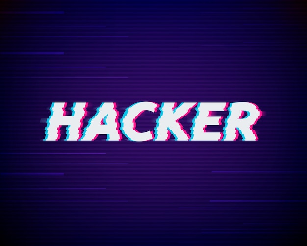 Vektorillustration af Hacker logo skabelon