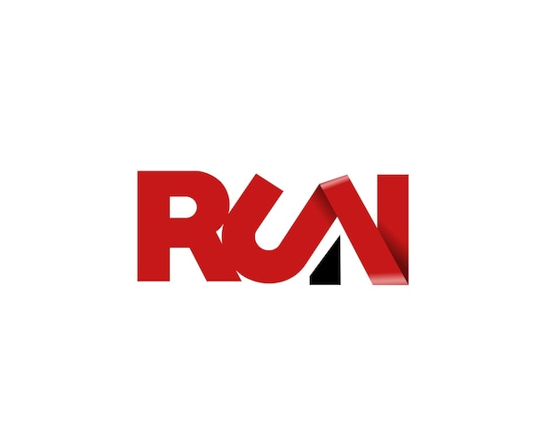 Vektorillustration af kalligrafisk tekst med ordet "Run".