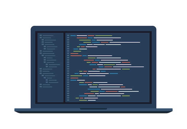 Vektorkoncept for softwarekodning Programmeringskodningsscript java digital programkode