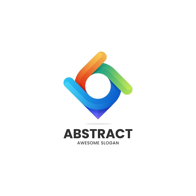 Vektorlogo Illustration Abstrakt Gradient Farverig Stil