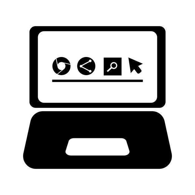 Vektorskabelon for computerikon-logo