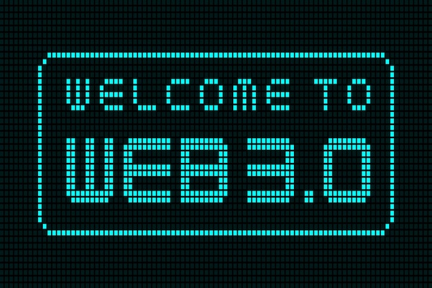 Velkommen til web 3.0, abstrakt fremtidig HUD, geometrisk formdesign
