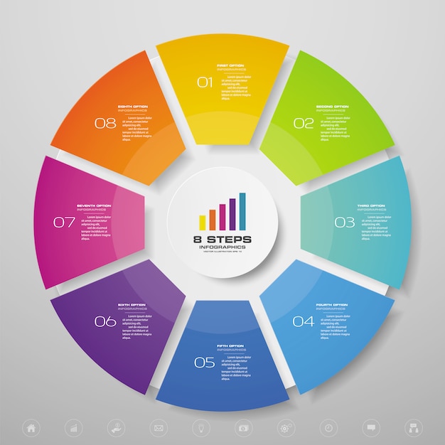 Veri sunumu için döngü grafiği infografiği
