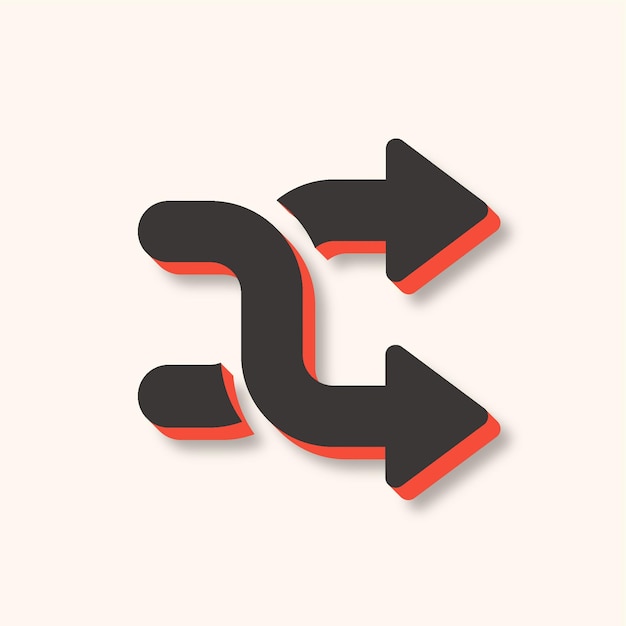 Versatile Modern Two Way Arrows Icon in Brown and Orange with Sleek Background