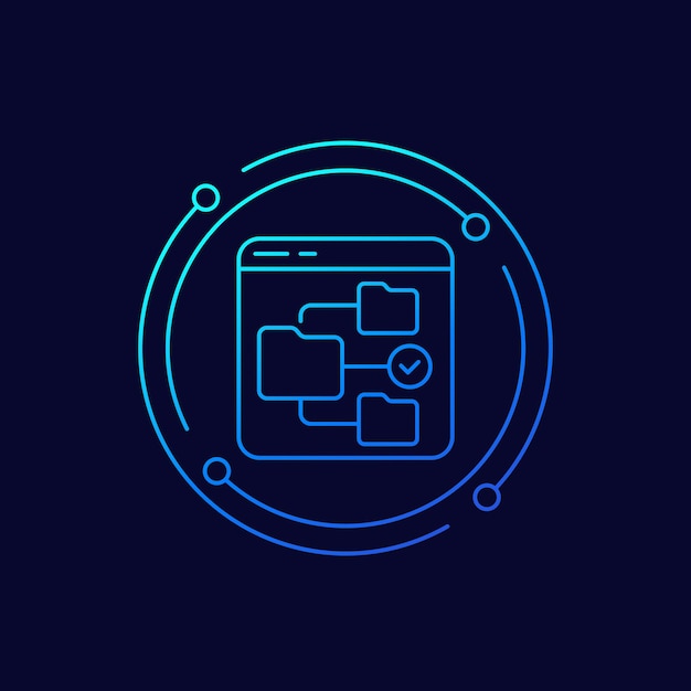 Version control icon linear design