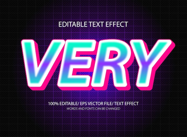 very 3d editable text effect 3d bold text effect