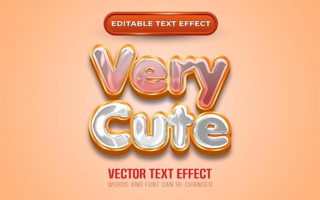 Very cute text effect with golden style