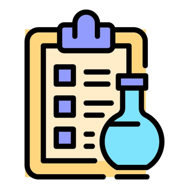 veterinary clipboard icon outline veterinary clipboard vector icon for web design isolated on white background color flat