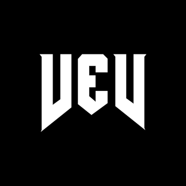 VEV bokstavslogotypdesign för teknikföretag VEV logotypdesign svart och vit färgkombination VEV logotyp VEV vektor VEV design VEV ikon VEV alfabet VEV typografi logotypdesign