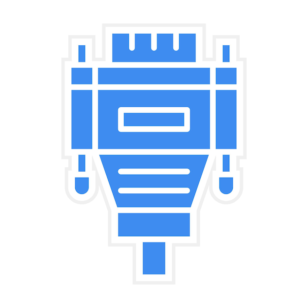 vga cable icon vector image can be used for computer and hardware