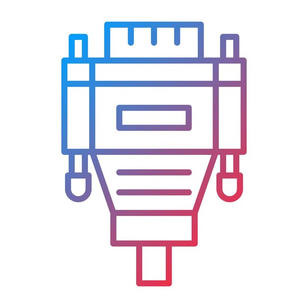 vga cable icon vector image can be used for computer and hardware