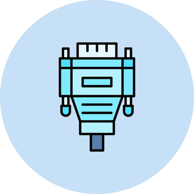 vga cable icon vector image can be used for computer and hardware