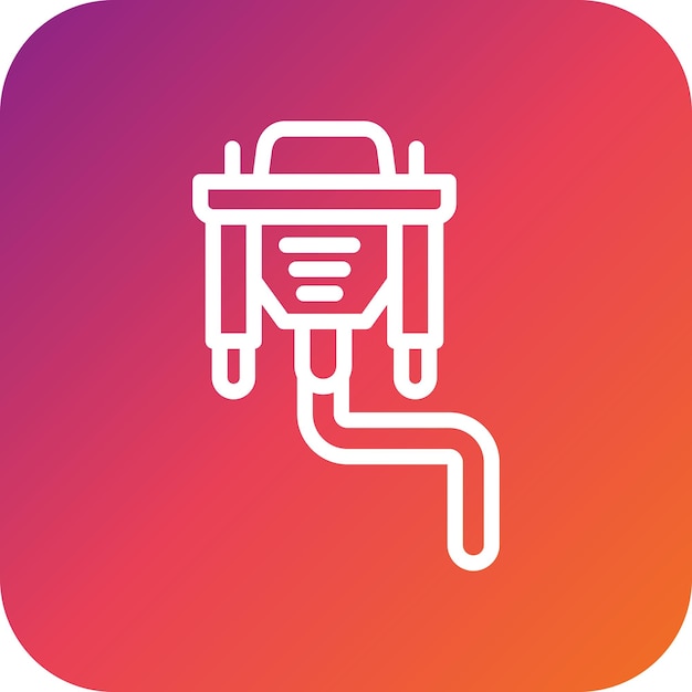 Vga Cable Vector Icon Design Illustration