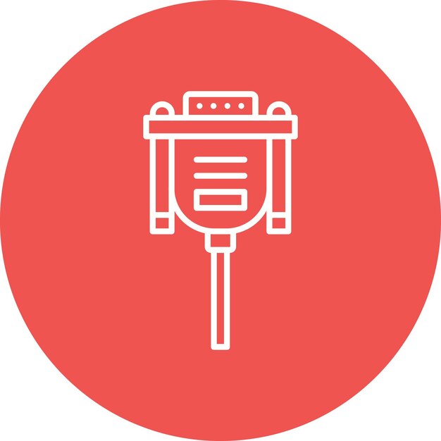 Vga Cable Vector Illustration Style