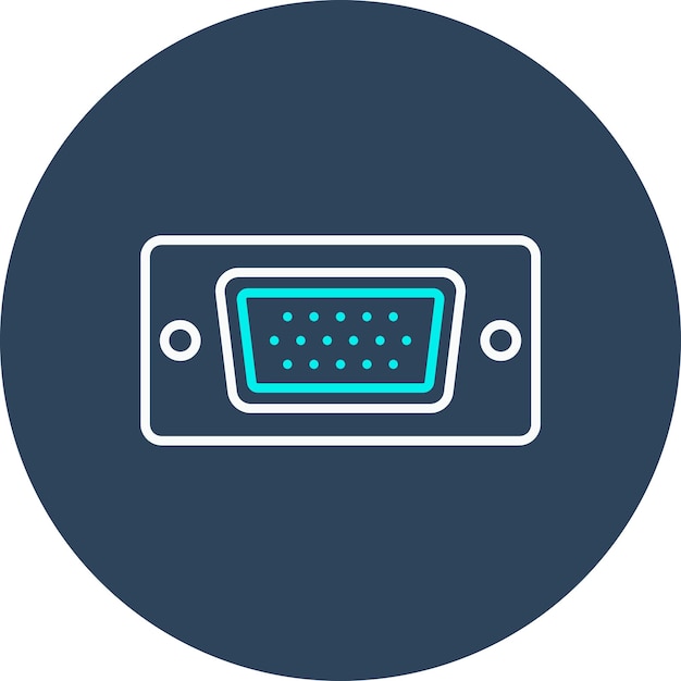 Vga Port vector icon Can be used for Computer and Hardware iconset