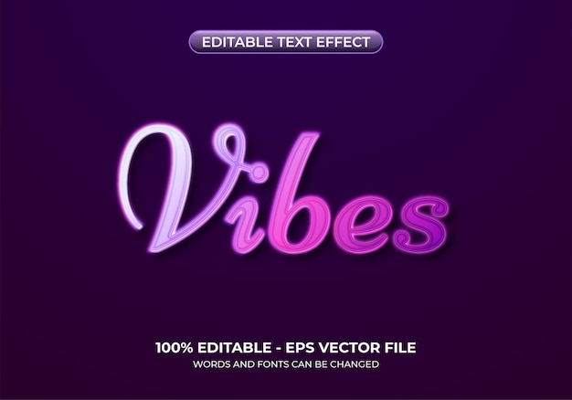 Vibes text effect The beautiful gradient font effect
