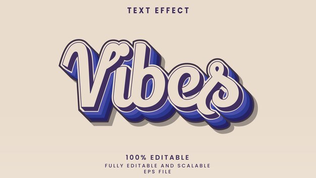 Vibes vektor tekst effekt