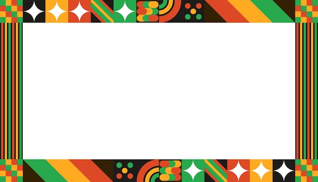 Vibrant border design for Black History Month celebrations vector illustration