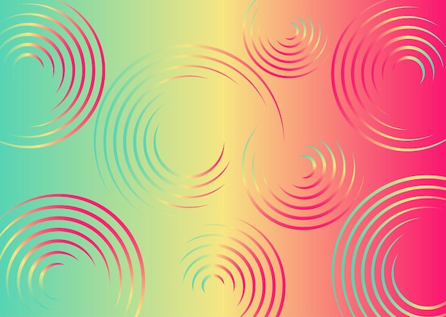 Vibrant Gradient Color Circle Background Design