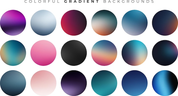 Vibrant Gradient Color Set Web UI Vector Design
