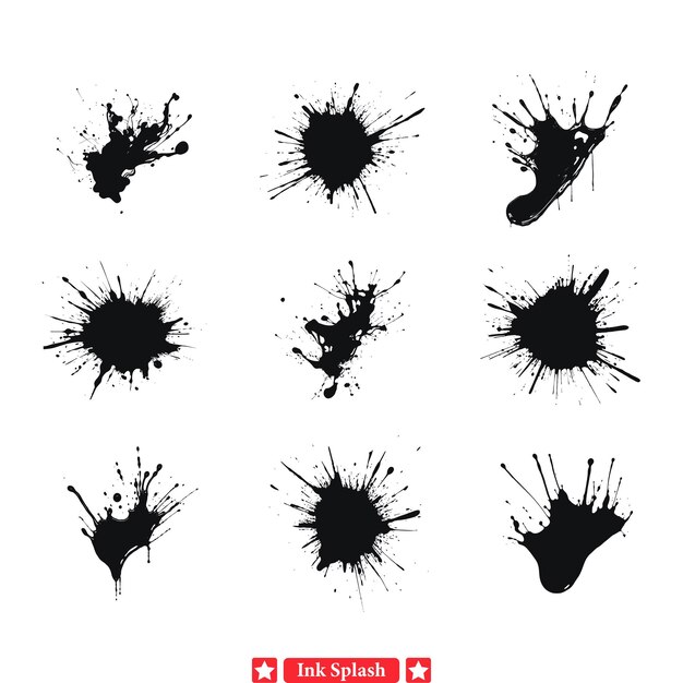 Vibrant Ink Splash Vector Pack Add a Pop of Color and Style to Your Artwork