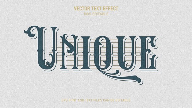 Victorian text style editable text effect