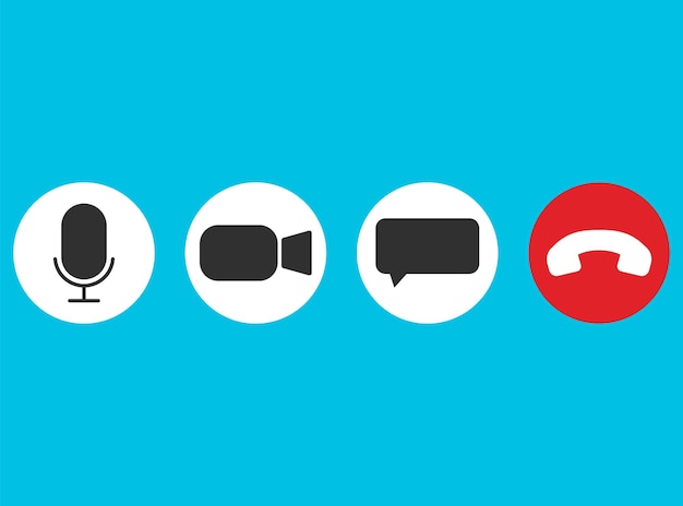 Video Call Notification Icon isolated on background Vector illustration