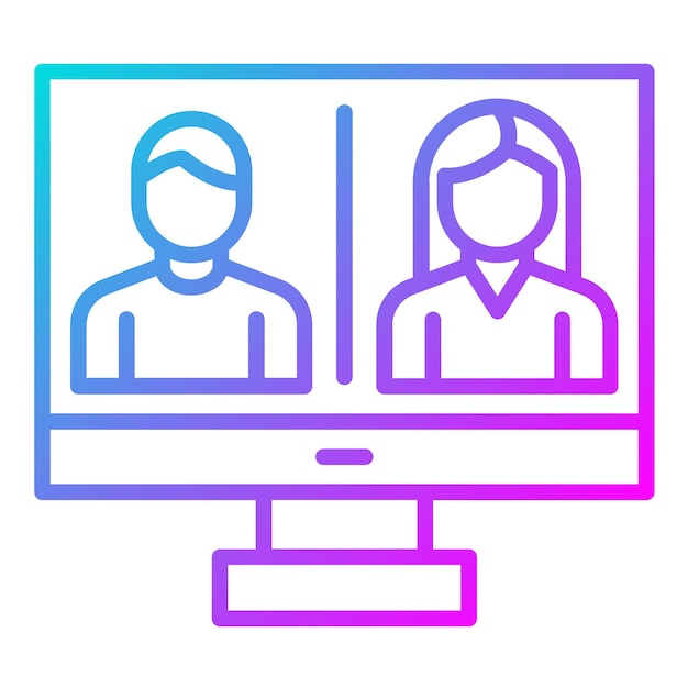 video conference vector illustration style