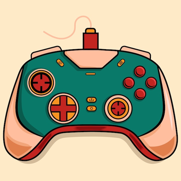 Video game controller illustration vector