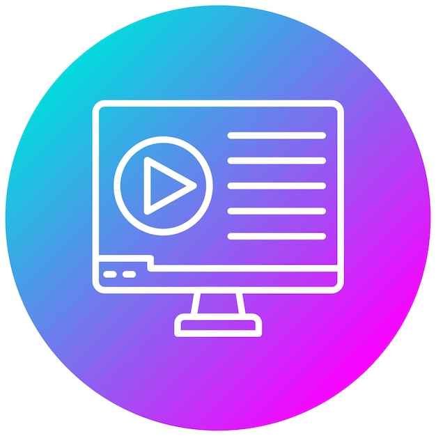 Video Lecture Vector Illustration Style