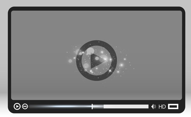 video media player interface for web and mobile applications vector illustration eps10