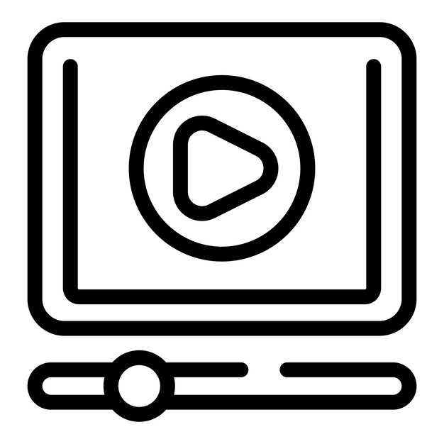 Video online icon outline vector Life school
