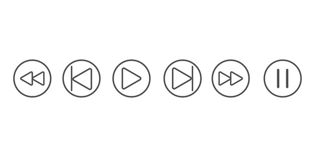 Video play button icon set