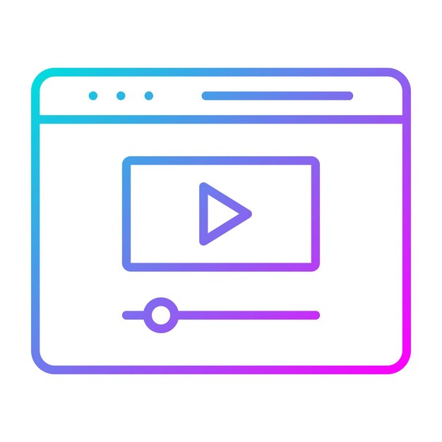 Video Tutorial vector icon Can be used for Learning iconset