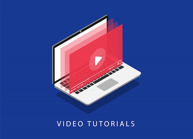 video tutorials. online training. webinar. landing page. modern web pages for web sites.