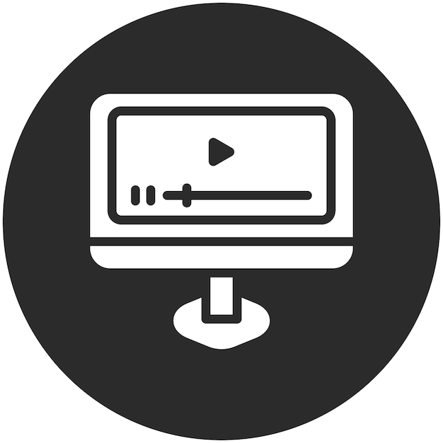 Video vector icon illustration of Online Education iconset