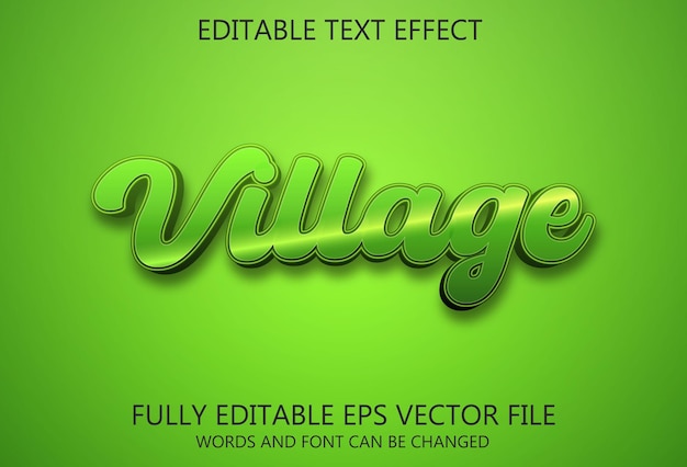 Village text effect