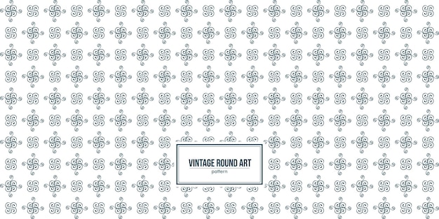 vintage art with round shape pattern