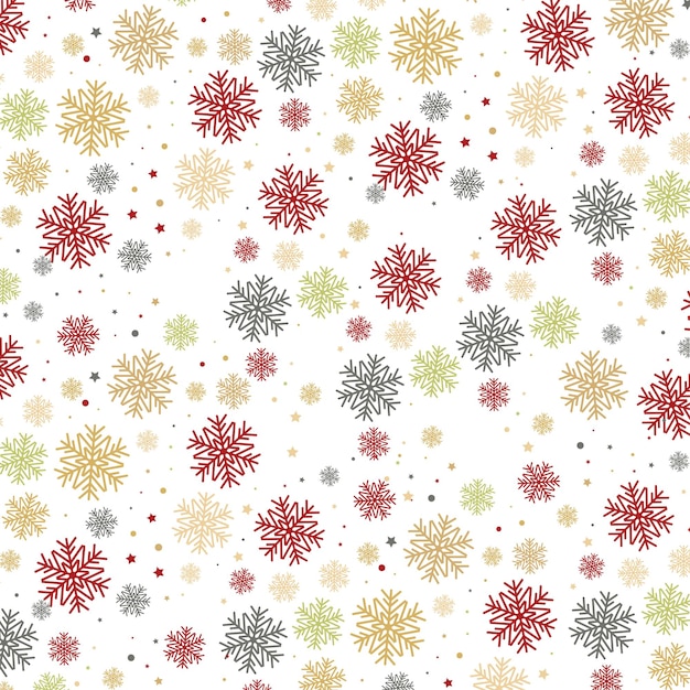 Vintage Christmas Snowflake Pattern