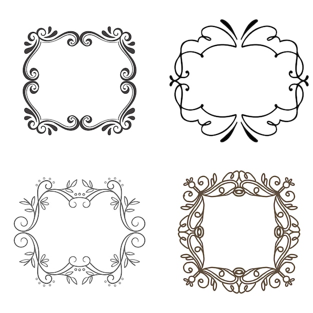 Vintage ornament frame Decorative border frames retro style divider Elegant vintage frame and wed