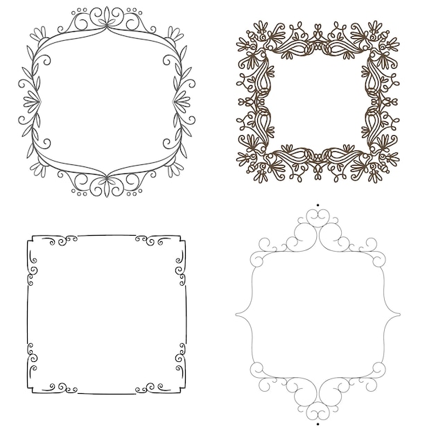 Vintage ornament frame Decorative border frames retro style divider Elegant vintage frame and wed